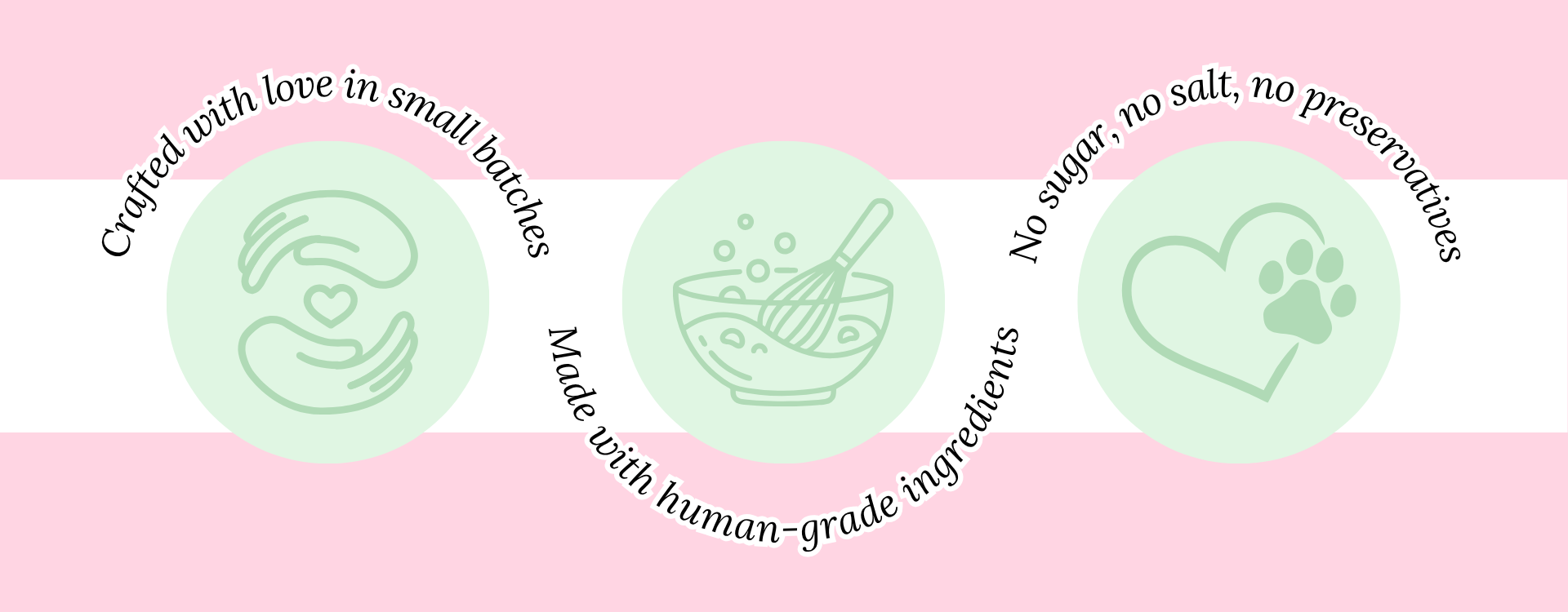 All-natural, human-grade ingredients — no sugar, no salt, no preservatives